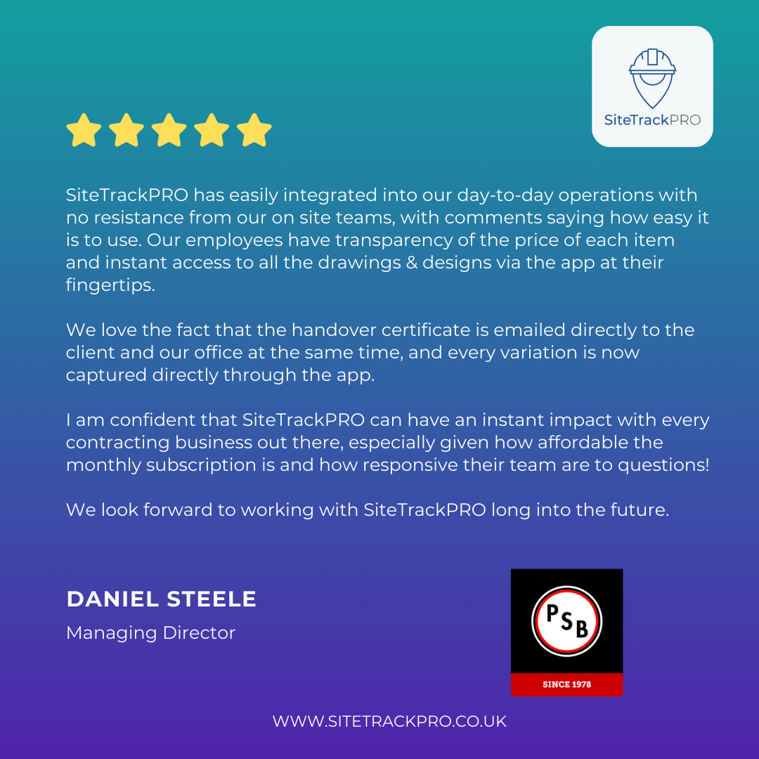 PSB Scaffolding Review — 5 star rating